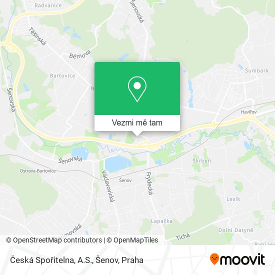 Česká Spořitelna, A.S., Šenov mapa