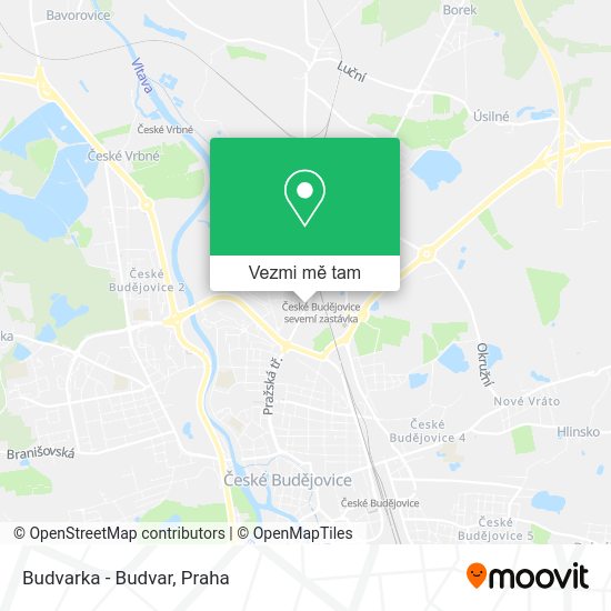 Budvarka - Budvar mapa