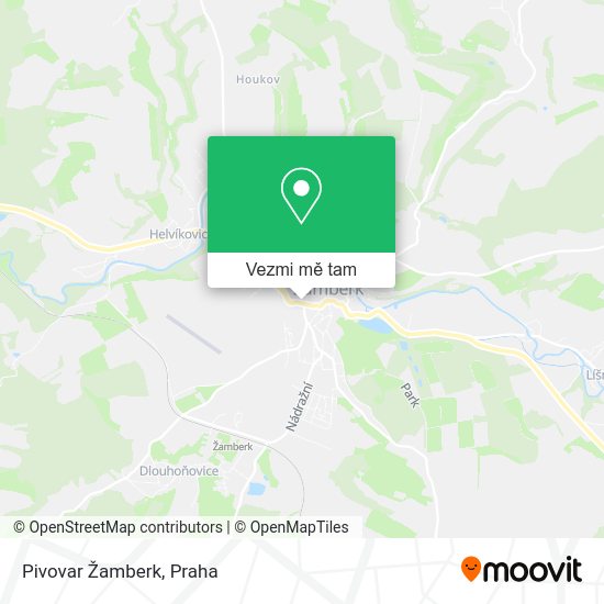 Pivovar Žamberk mapa