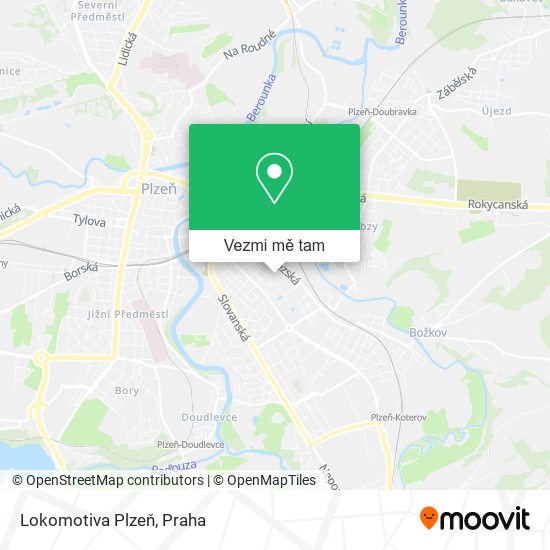 Lokomotiva Plzeň mapa
