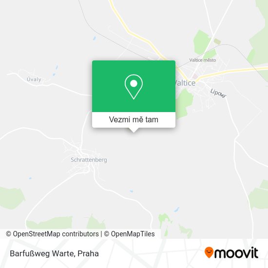 Barfußweg Warte mapa