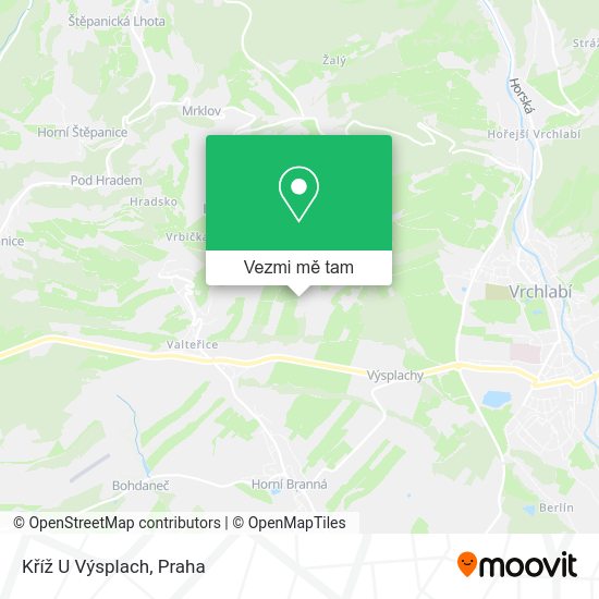 Kříž U Výsplach mapa