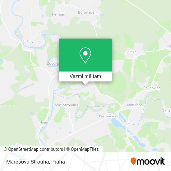Marešova Strouha mapa