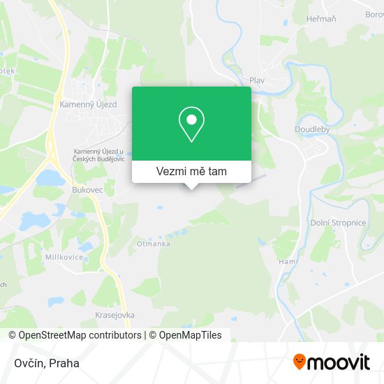 Ovčín mapa
