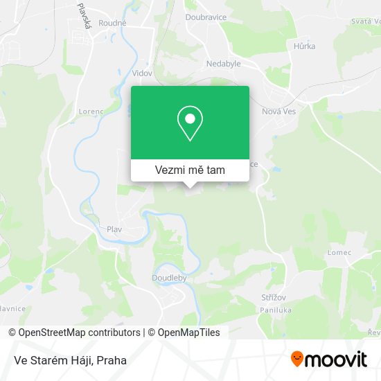 Ve Starém Háji mapa