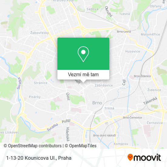 1-13-20 Kounicova Ul. mapa
