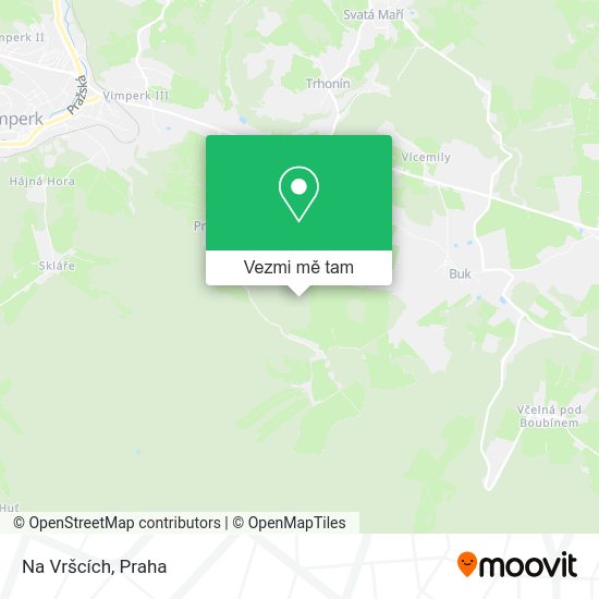 Na Vršcích mapa