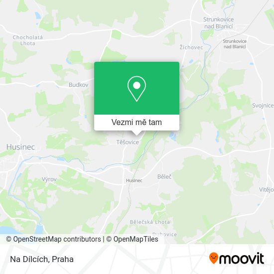 Na Dílcích mapa