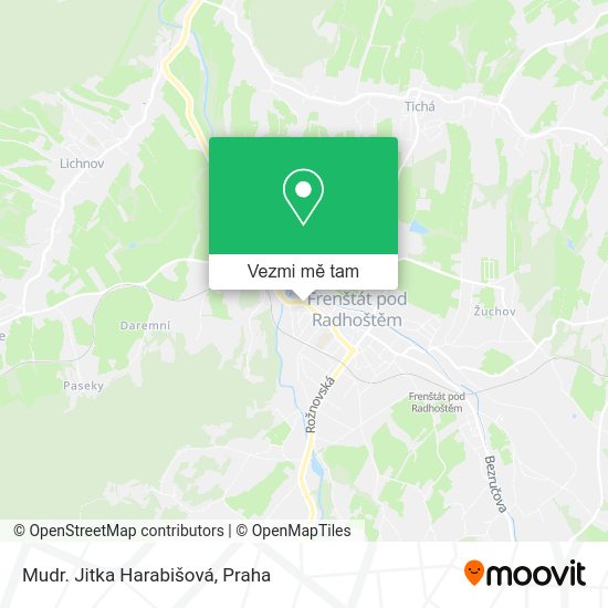 Mudr. Jitka Harabišová mapa