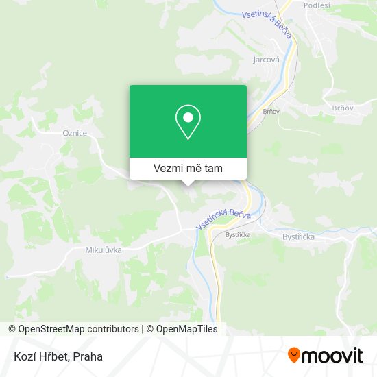 Kozí Hřbet mapa