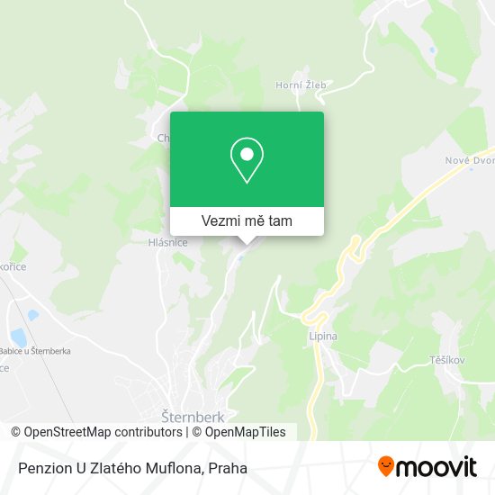 Penzion U Zlatého Muflona mapa