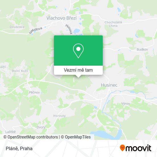 Pláně mapa
