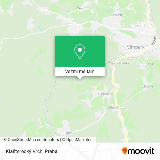 Klášterecký Vrch mapa