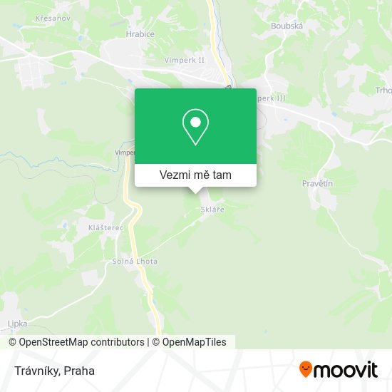 Trávníky mapa