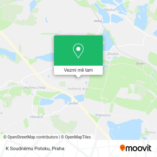 K Soudnému Potoku mapa