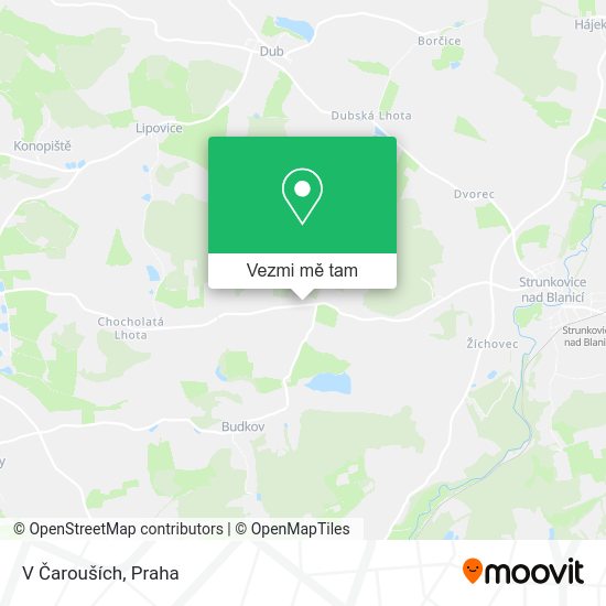 V Čarouších mapa