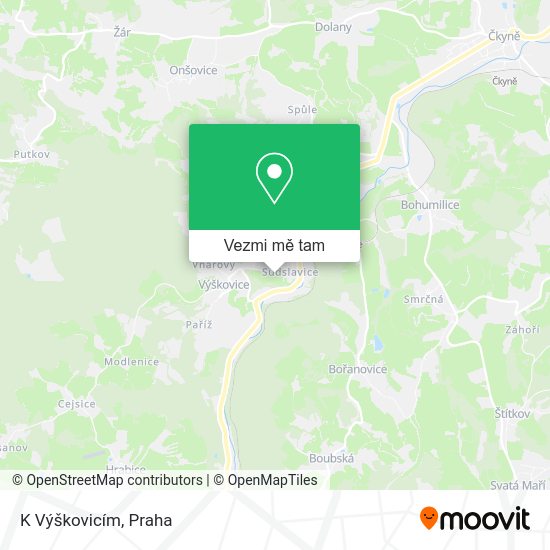 K Výškovicím mapa