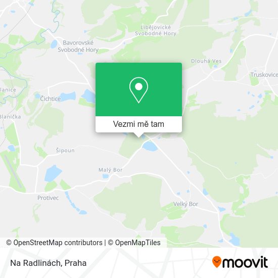 Na Radlinách mapa