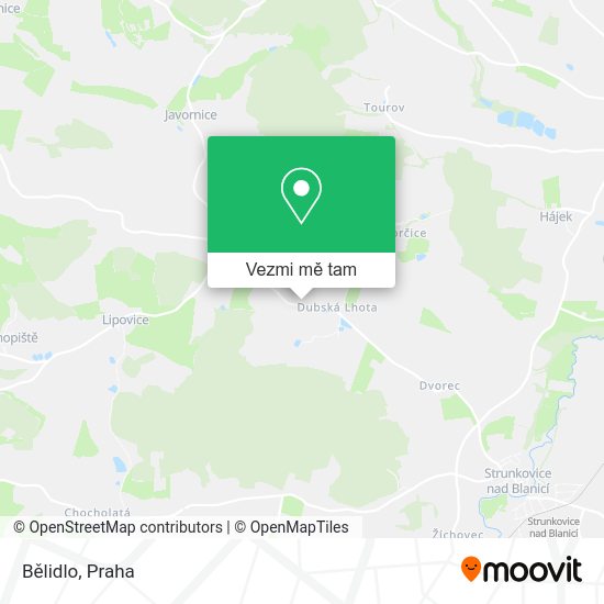 Bělidlo mapa