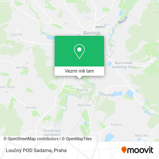 Loučný POD Sadama mapa
