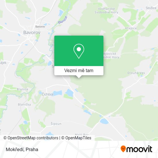 Mokředí mapa
