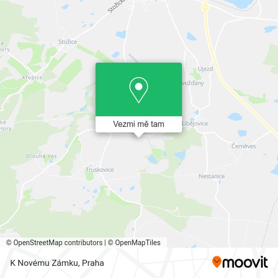 K Novému Zámku mapa