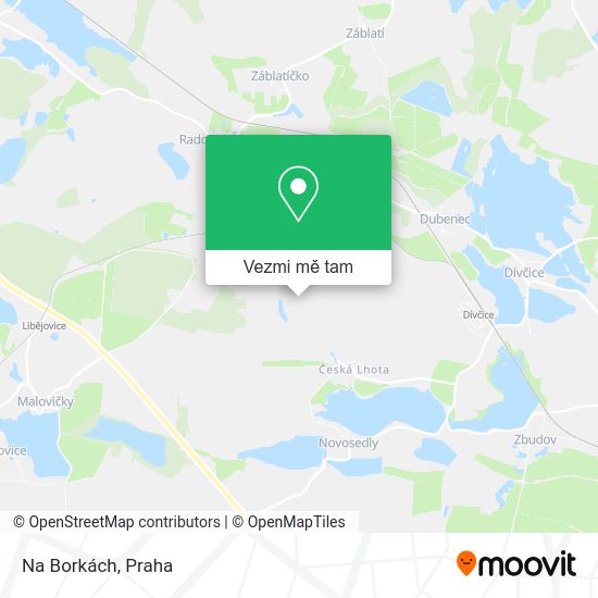 Na Borkách mapa
