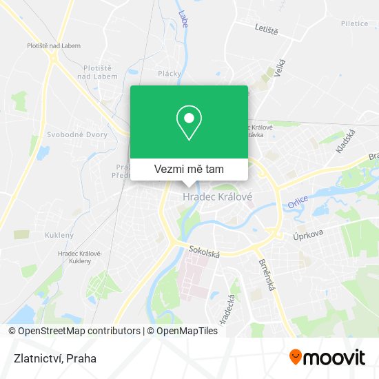 Zlatnictví mapa