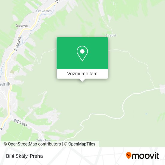 Bílé Skály mapa