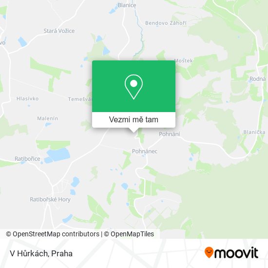 V Hůrkách mapa