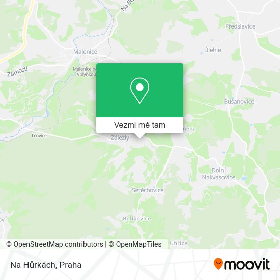 Na Hůrkách mapa