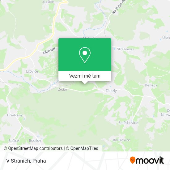 V Stráních mapa