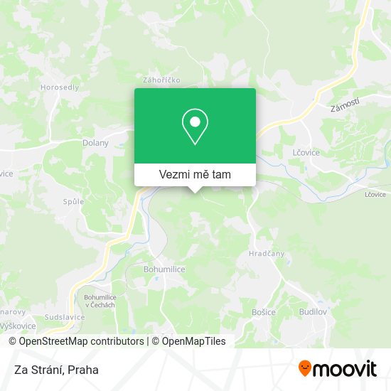 Za Strání mapa