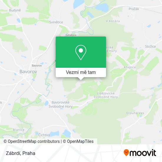 Zábrdí mapa