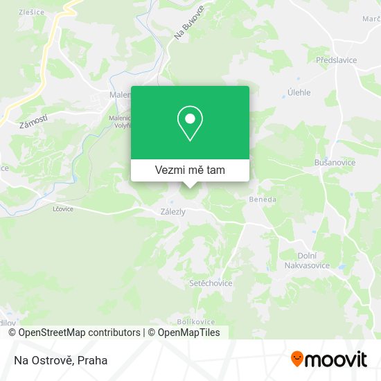 Na Ostrově mapa
