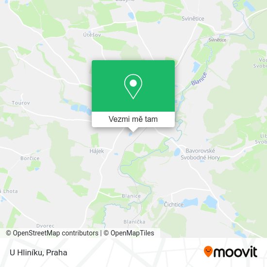 U Hliníku mapa