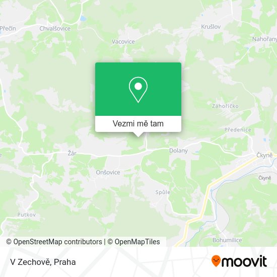 V Zechově mapa