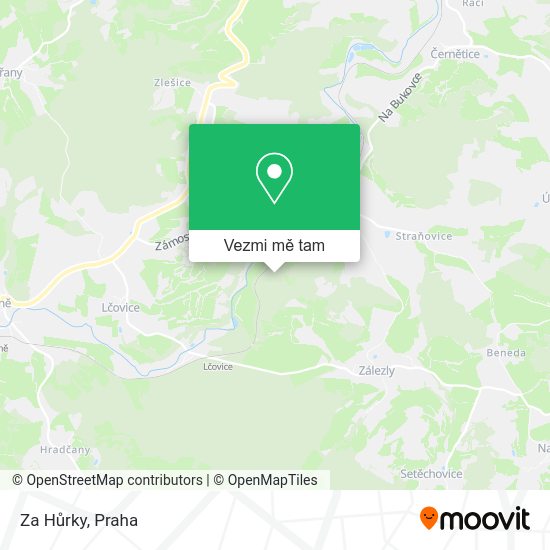 Za Hůrky mapa