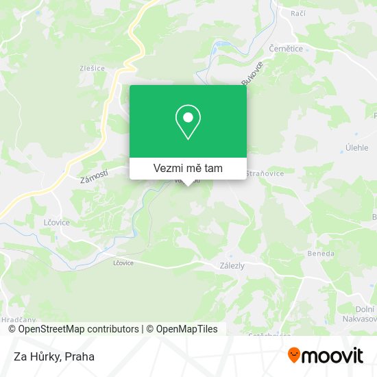 Za Hůrky mapa