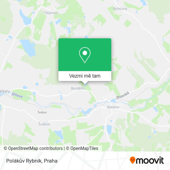 Polákův Rybník mapa