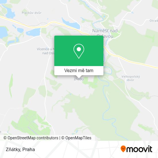 Zňátky mapa