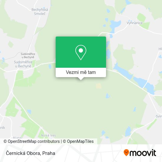 Černická Obora mapa
