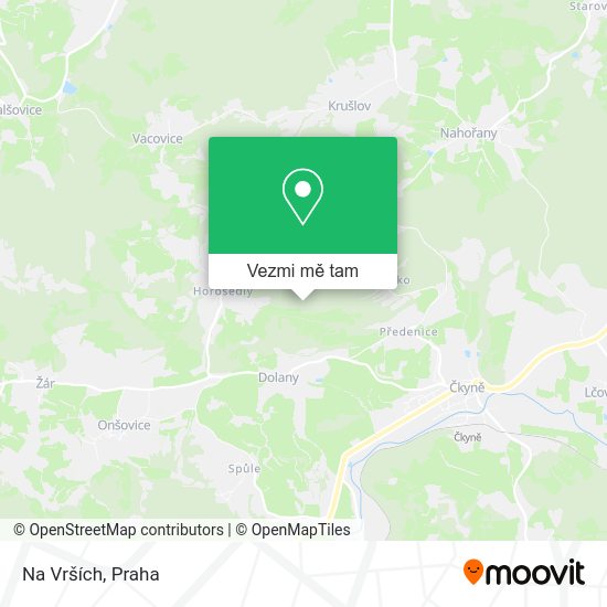 Na Vrších mapa