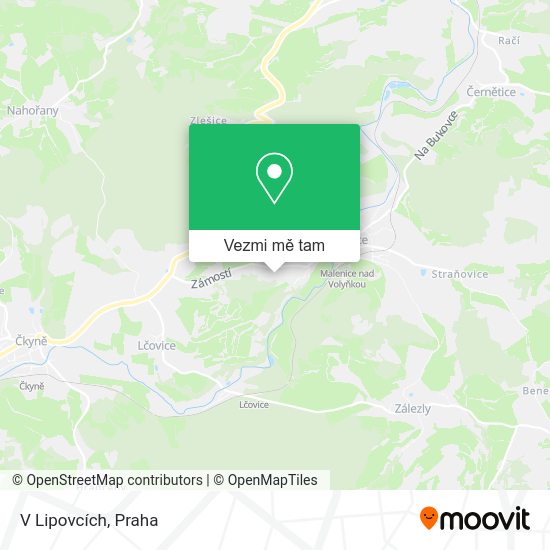 V Lipovcích mapa