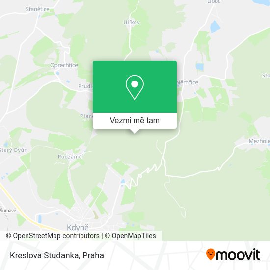 Kreslova Studanka mapa