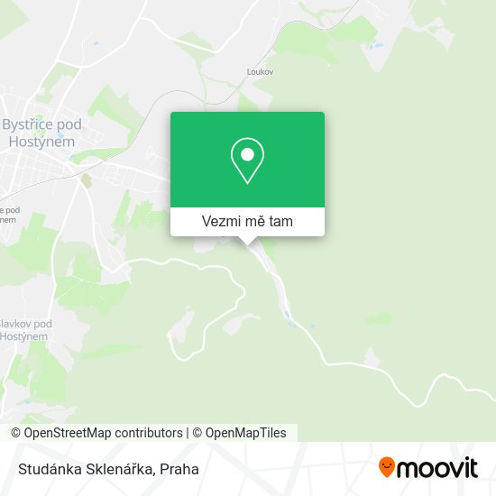 Studánka Sklenářka mapa