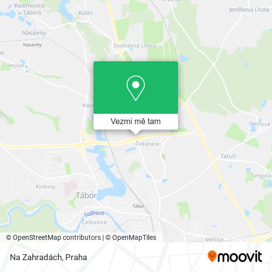 Na Zahradách mapa