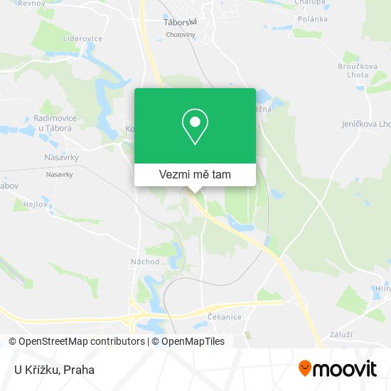 U Křížku mapa