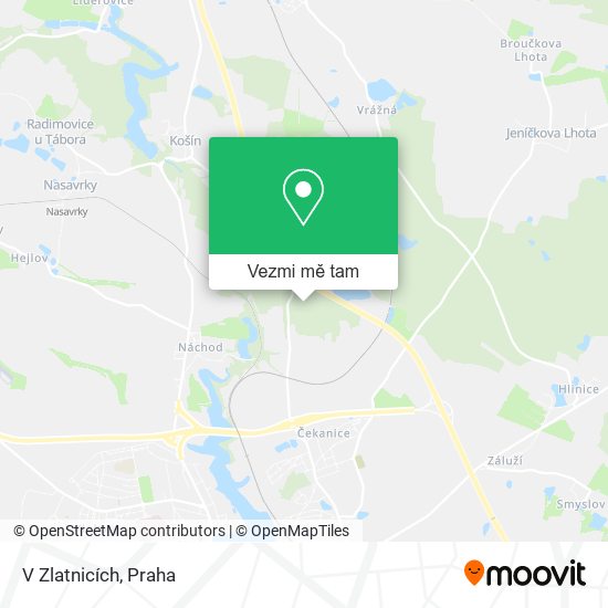 V Zlatnicích mapa