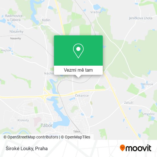 Široké Louky mapa